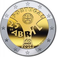 Portugal 2 euro comm 2014 '25 april 2014: 40 jaar sinds de Anjerrevolutie' UNC